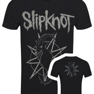 Slipknot Goat Star Logo Back Print Men’s Black T-Shirt