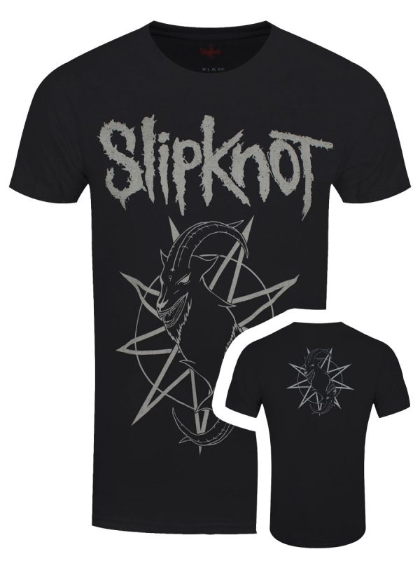 Slipknot Goat Star Logo Back Print Men’s Black T-Shirt