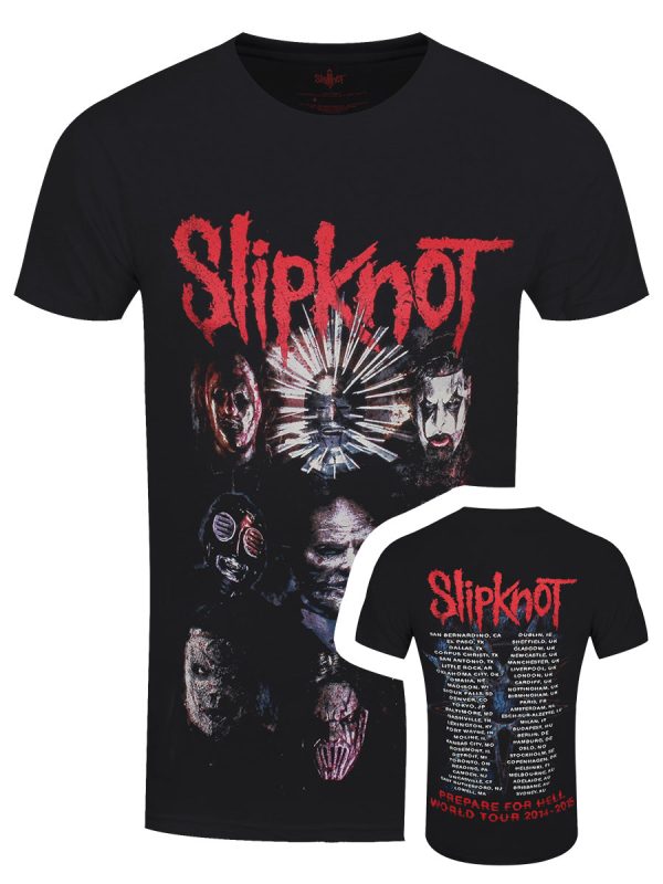 Slipknot Prepare for Hell 2014-15 Tour Men’s Black T-Shirt