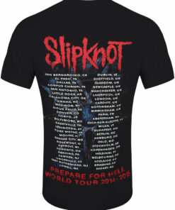 Slipknot Prepare for Hell 2014 15 Tour Mens Black T Shirt 2