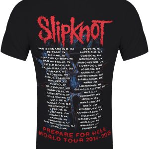 Slipknot Prepare for Hell 2014-15 Tour Men’s Black T-Shirt