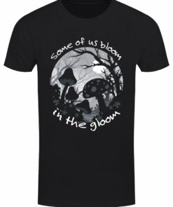Some Of Us Bloom Mens Black T Shirt 1