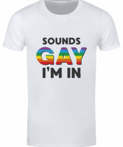 Sounds Gay Im In Mens White T Shirt 1