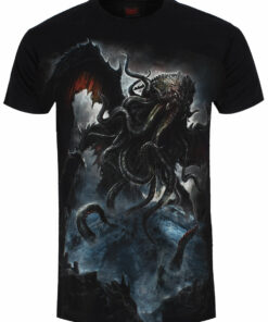 Spiral Cthulhu Mens Black T Shirt 1