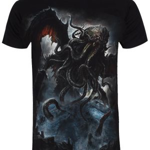 Spiral Cthulhu Mens Black T Shirt 1