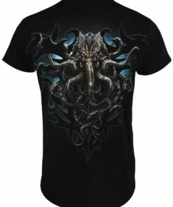 Spiral Cthulhu Mens Black T Shirt 2