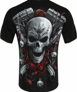 Spiral Day Of The Dead Bikers Men's Black T-Shirt 1 Spiral Day Of The Dead Bikers Mens Black T Shirt 2