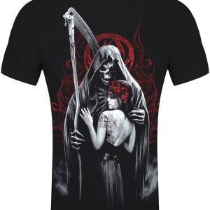 Spiral Dead Kiss Men’s Black T-Shirt