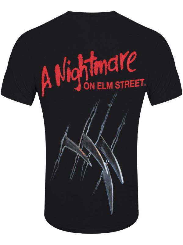 Spiral Freddy Claws Elm Street Men’s Black T-Shirt