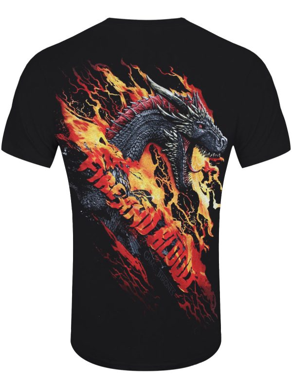 Spiral Game of Thrones Fire and Blood Men’s Black T-Shirt