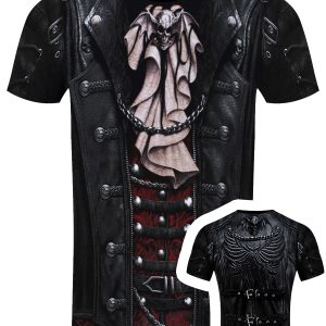 Spiral Goth Wrap Men’s Black T-Shirt