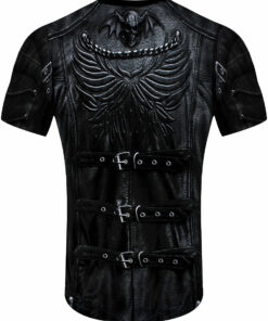 Spiral Goth Wrap Mens Black T Shirt 2