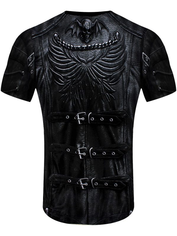 Spiral Goth Wrap Men’s Black T-Shirt