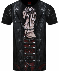 Spiral Goth Wrap Mens Black T Shirt 3