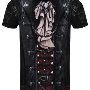 Spiral Goth Wrap Mens Black T Shirt 3