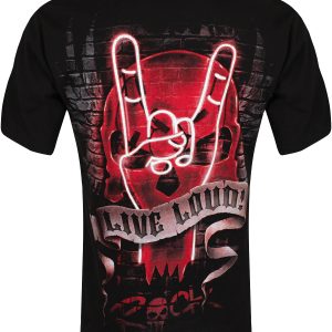 Spiral Live Loud Mens Black T Shir 2