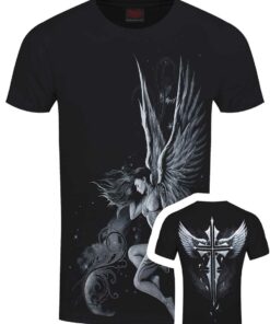 Spiral Lucid Dreams Organic Mens Black T Shirt 1