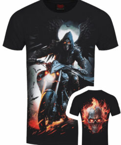 Spiral Night Rider Mens Black T Shirt 1