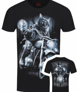 Spiral Nine Lives Mens Black T Shirt 1