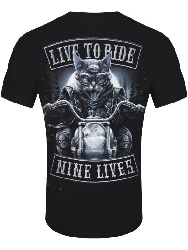 Spiral Nine Lives Men’s Black T-Shirt