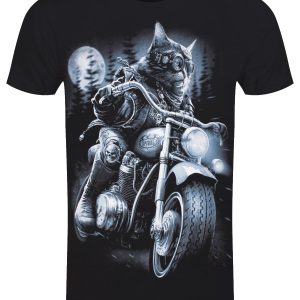 Spiral Nine Lives Mens Black T Shirt 3