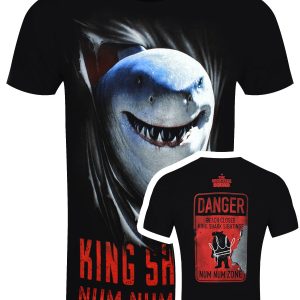 Spiral Suicide Squad King Shark Num Num Num Men’s Black T-Shirt