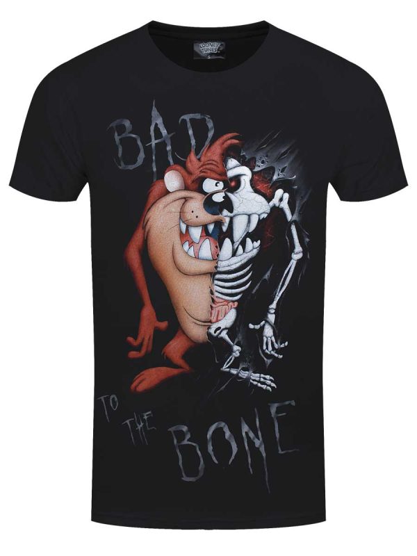 Spiral Taz Bad 2 D Bone Men’s Black T-Shirt