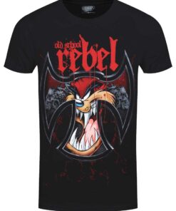 Spiral Taz Old School Rebel Mens Black T Shirt 1