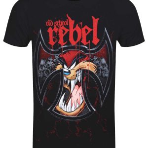 Spiral Taz Old School Rebel Men’s Black T-Shirt