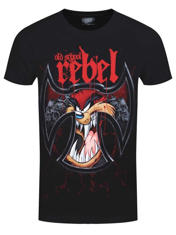 Spiral Taz Old School Rebel Men’s Black T-Shirt