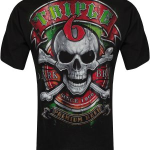 Spiral Triple 6 Mens Black T Shirt 2