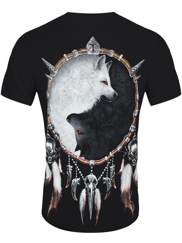 Spiral Wolf Chi Men’s Black T-Shirt