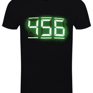 Squid Game 456 Digital Text Mens Black T Shir 1