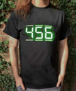 Squid Game 456 Digital Text Men's Black T-Shirt 2 Squid Game 456 Digital Text Mens Black T Shir 3