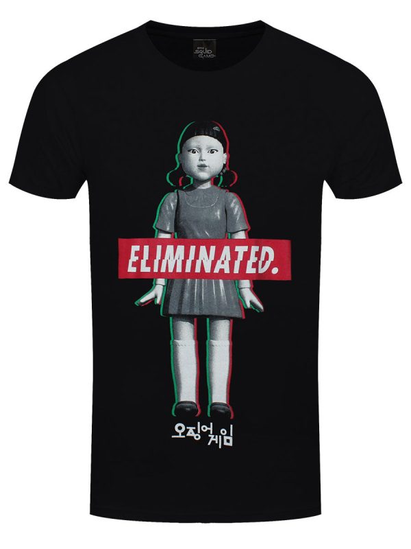 Squid Game Elimination Doll Men’s Black T-Shirt