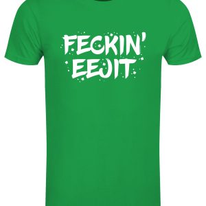 St Patrick’s Day Feckin’ Eejit Men’s Green T-Shirt