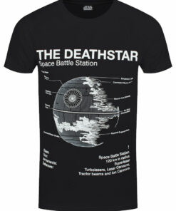 Star Wars Death Star Sketch Mens Black T 1
