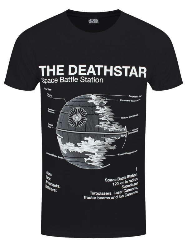 Star Wars Death Star Sketch Men’s Black T