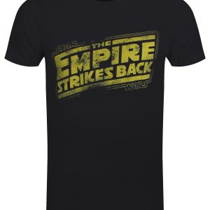 Star Wars Empire Strikes Back Logo Mens Black T 1