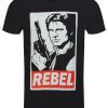 Star Wars Han Solo Rebel Men’s Black T-Shirt