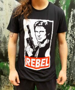 Star Wars Han Solo Rebel Men's Black T-Shirt 2 Star Wars Han Solo Rebel Mens Black T Shirt 3