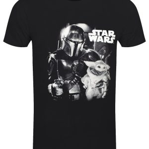 Star Wars Mandalorian Mens Black T Shirt 1