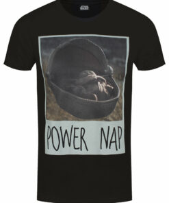 Star Wars Mandalorian Power Nap Mens Black T Shirt 1