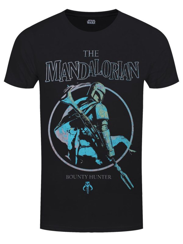 Star Wars The Mandalorian Grunge Poster Men’s Black T-Shirt