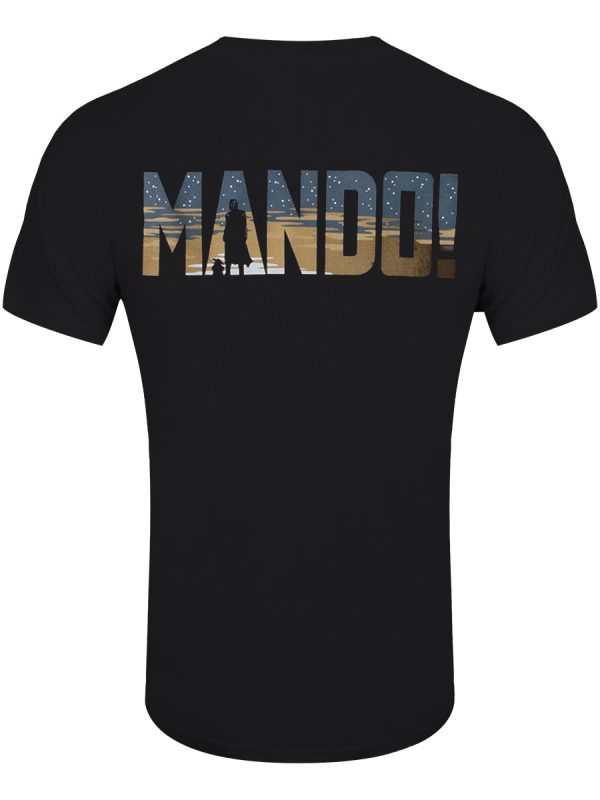 Star Wars The Mandalorian Row of Helmets Men’s Black T-Shirt