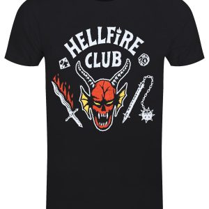 Stranger Things Hellfire Club Logo Mens Black T Shirt 1