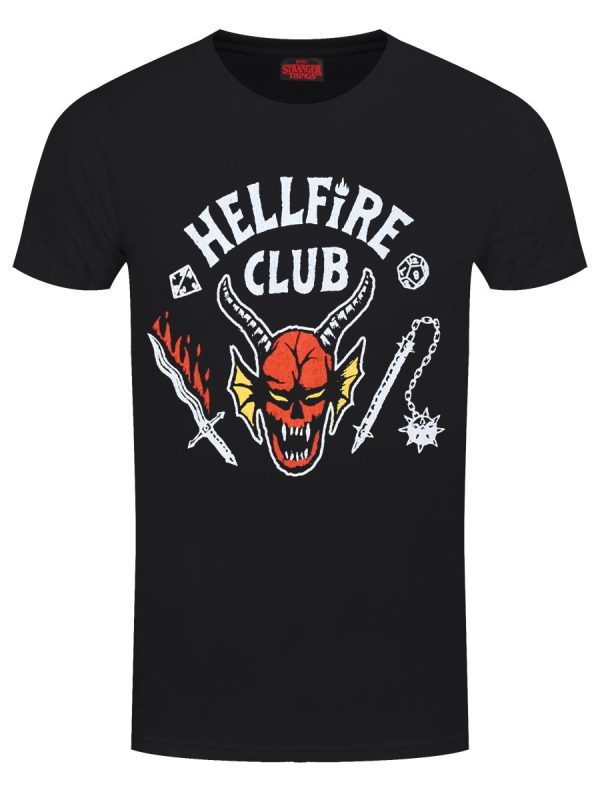 Stranger Things Hellfire Club Logo Men’s Black T-Shirt