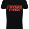 Stranger Things Logo Men’s Black T-Shirt