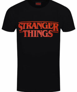 Stranger Things Logo Mens Black T Shirt 1