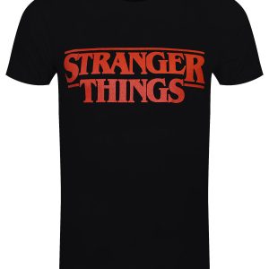 Stranger Things Logo Men’s Black T-Shirt